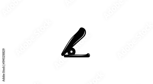 Black Silhouette of a Skateboarder Performing a Trick on a White Background