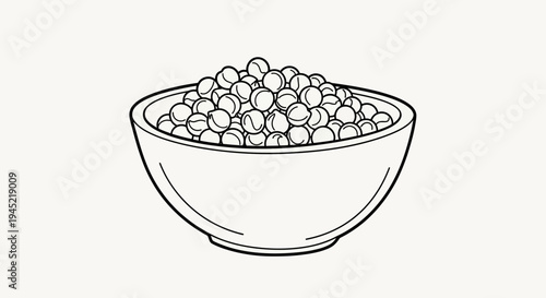 Bowl of Peas Illustration