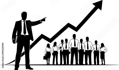 business people with graph