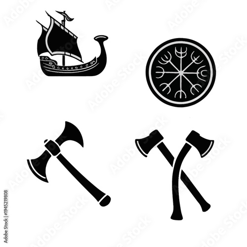 Hammer and sickle tool symbol with hammer and work equipment set illustration