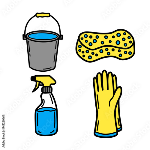 Housekeeping Supplies Vector Elements