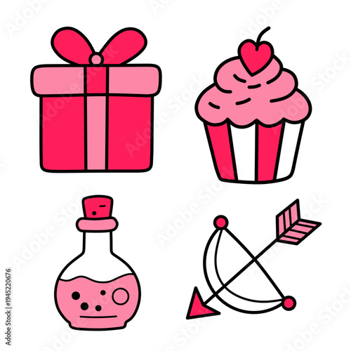 Valentine Gift and Magic Vector Elements