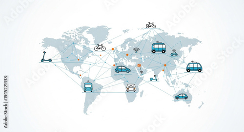 Global Transportation Network - Connecting the World with Diverse Vehicles.