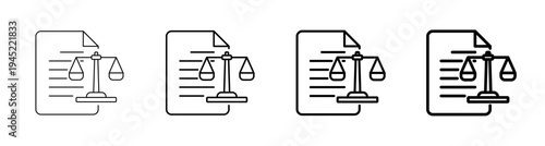 Ethics Policy and Corporate Governance Policy Line Art Vector Illustration Editable