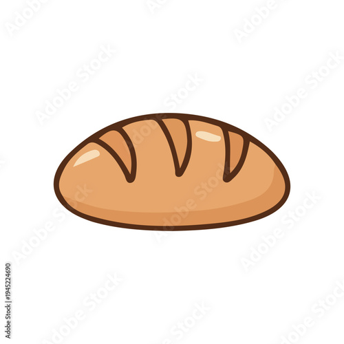 Cartoon Loaf of Bread Icon