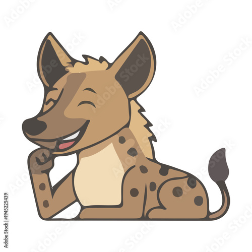 Smiling Hyena Character Illustration