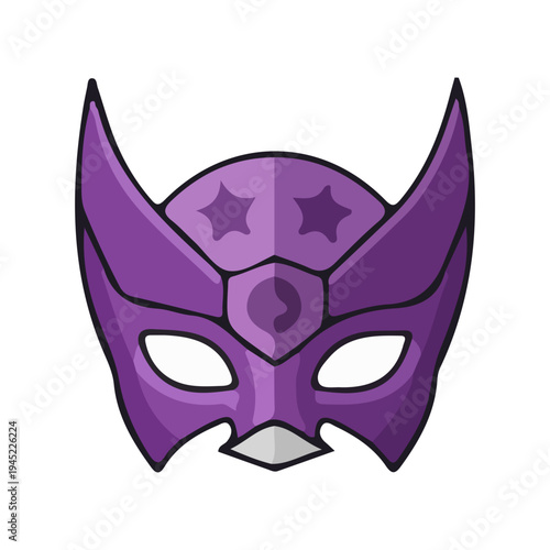 Purple Superhero Mask Icon