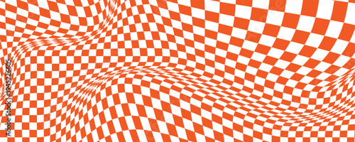 orange white checkered seamless background. orange mesh white graphic resource checkered pattern vector ilustartion eps10