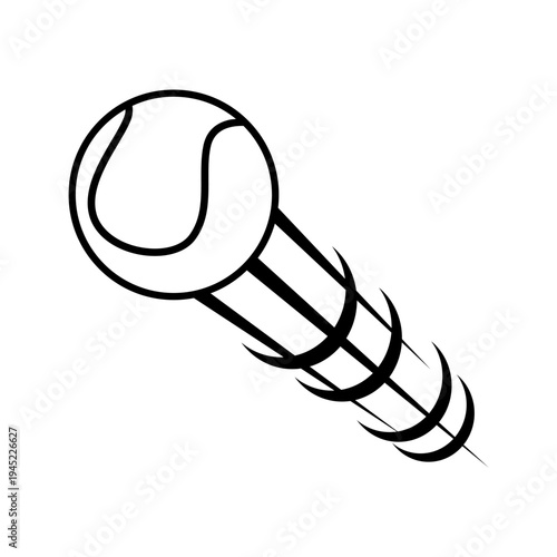 Tennis ball icon vector set. Tennis Illustration sign collection. Tennis ball in flight symbol. Sport logo.