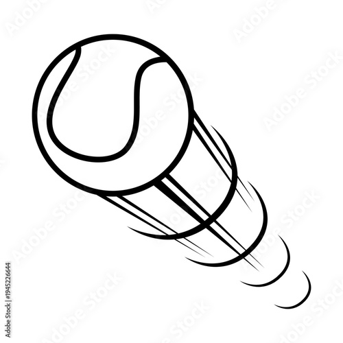 Tennis ball icon vector set. Tennis Illustration sign collection. Tennis ball in flight symbol. Sport logo.