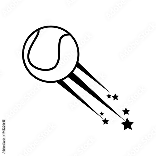 Tennis ball icon vector set. Tennis Illustration sign collection. Tennis ball in flight symbol. Sport logo.