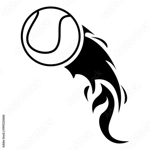 Tennis ball icon vector set. Tennis Illustration sign collection. Tennis ball in flight symbol. Sport logo.