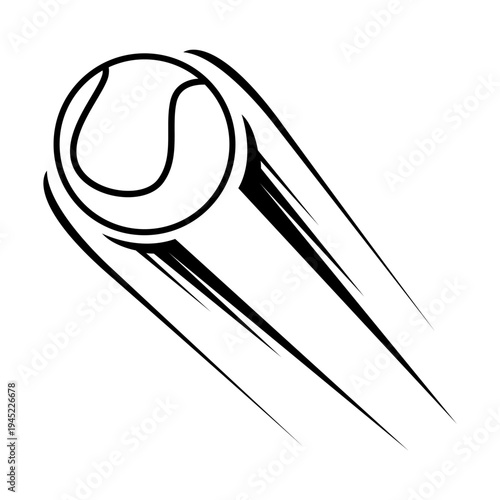 Tennis ball icon vector set. Tennis Illustration sign collection. Tennis ball in flight symbol. Sport logo.