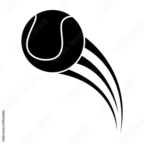 Tennis ball icon vector set. Tennis Illustration sign collection. Tennis ball in flight symbol. Sport logo.