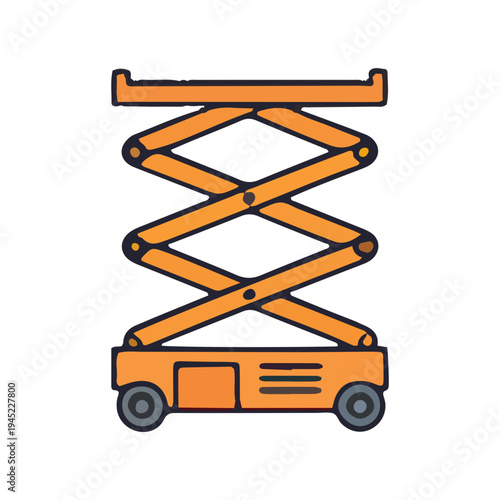 Scissor Lift Icon Illustration