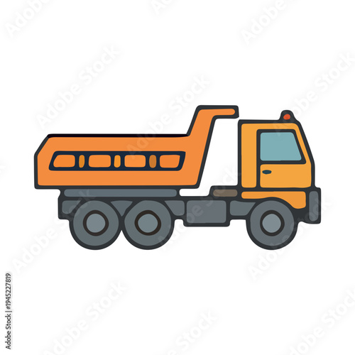 Dump Truck Icon Illustration