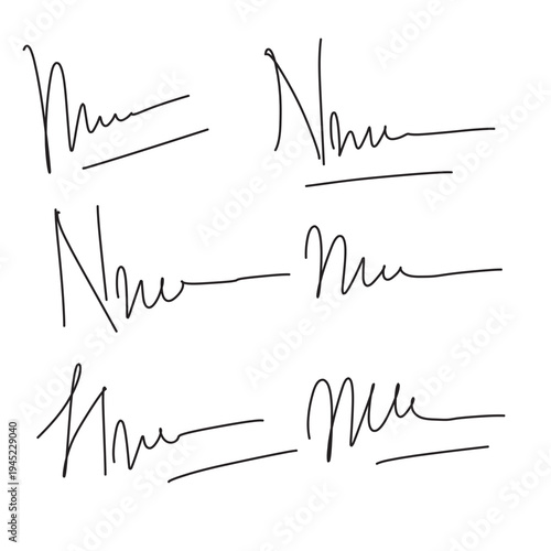 Stylish Signature Scribble Vector Illustration Design. Professional Signature Style Vector Design Element. Realistic Pen Signature Scribble in eps 10.