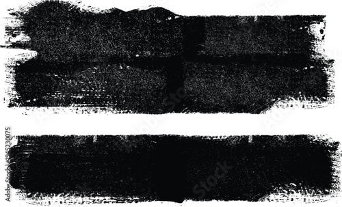 Stamp texture grunge set. Rolled ink texture. Organic overlay highlight . Vector grainy letterpress texture .Screen print texture.
