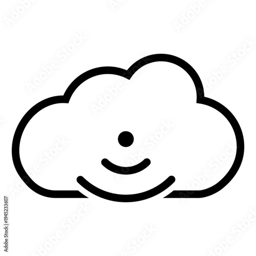 Cloud service vector icon. Cloud storage Illustration sign. Database symbol. Cloud drive logo.