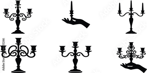 Collection of six fashionable high-heeled shoe silhouettes including stilettos, sandals, boots, and pumps, symbolizing women’s footwear, fashion design, retail style comparison, and artwork