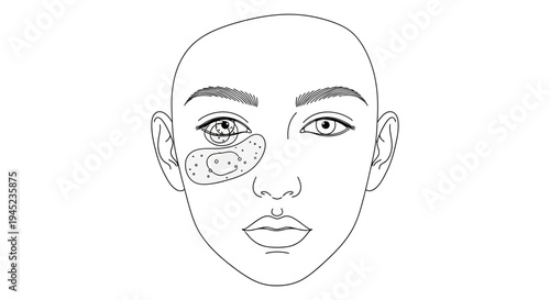 Woman Applying Under Eye Patches for Skincare and Rejuvenation