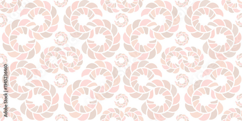 抽象的な渦巻き模様の連続パターン背景イラスト