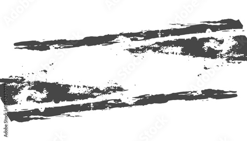A black brush stroke illustration on a white background