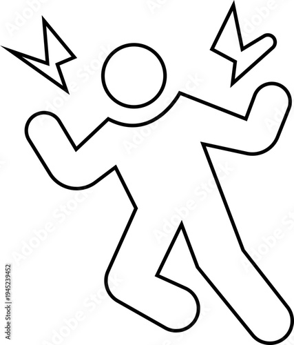 discomfort icon, stick figure icons various human body aches pains and discomfort symptoms design, highlighting discomfort areas, pain health issues, tired posture, body ache, depicting joint pain