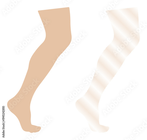 Wallpaper Mural Pair of legs showing different skin tones and textures, isolated on white Torontodigital.ca