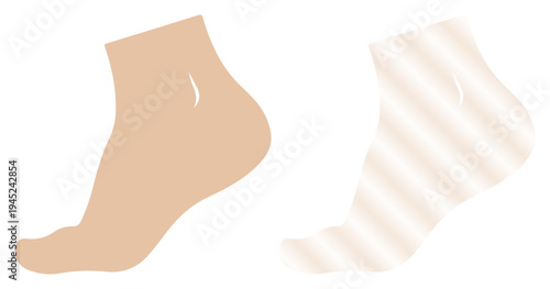 Close-up of a human foot showing skin texture and a transparent overlay