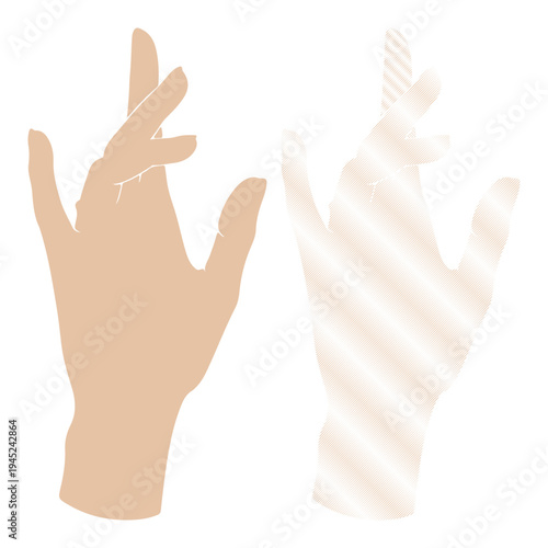 Wallpaper Mural Elegant hand silhouette with graceful gesture, conveying beauty and delicacy Torontodigital.ca