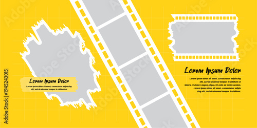 Pictures or photos frame collage, page grid layout abstract photo frames and digital photo wall template