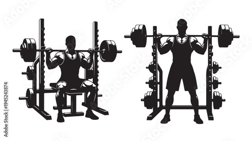 silhouette of a man lifting dumbbells