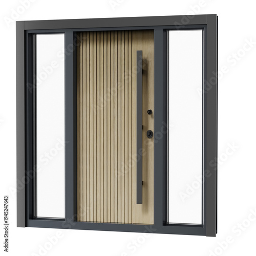 open door isolated on white