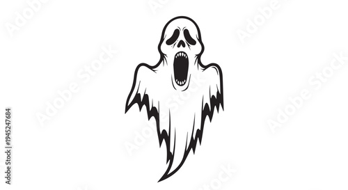 "Ghost Silhouette Icon Set: Horror & Halloween"