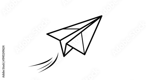 Minimalist Paper Airplane Flying with Motion Trails