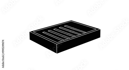 Minimalist Soap Dish Icon, Simple Line Art Illustration