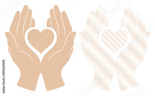 Gentle hands cradling a glowing heart, symbolizing care, love, and protection.