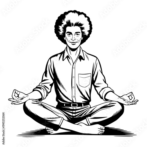 Retro 1950s comic book illustration of a Caucasian man in a suit looking surprised