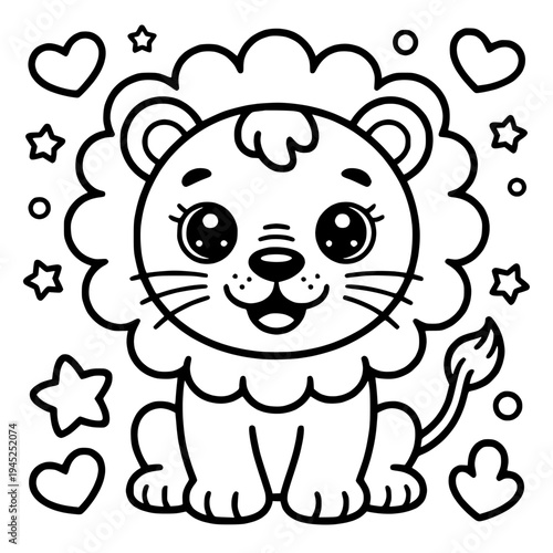 Black and white coloring page illustration of a whimsical dragon breathing fire