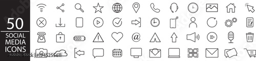 Social media logo icons, new updated social media network icons set 2026 black & white