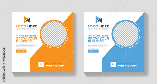 Creative Square Business Card Design – Professional Corporate Identity Card Template
