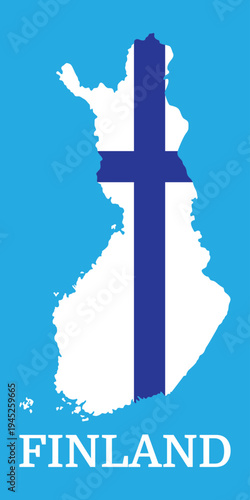 Background map of Finland. Finland topography region