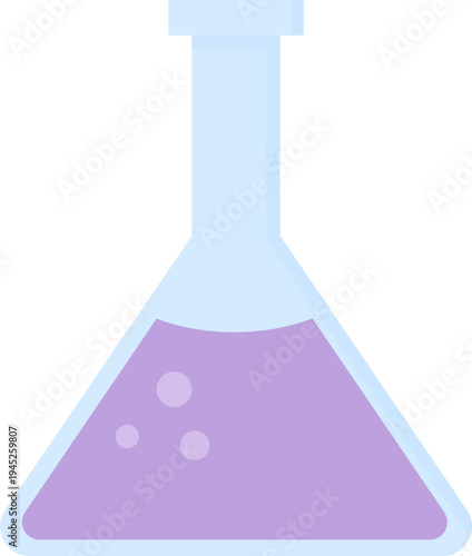 Purple erlenmeyer flask