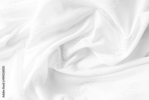 Bilde på lerret Soft and Flowing White Fabric with Gentle Textures and Waves