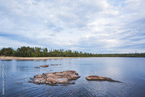 Картината върху платно Onega Lake. Karelian landscape. Russia