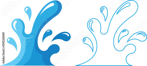 Splash and flow a dynamic duo of water droplets