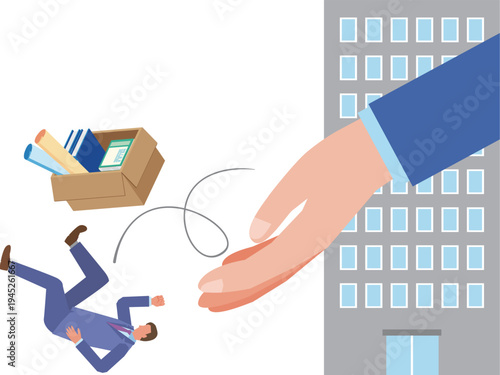 リストラされるビジネスマン