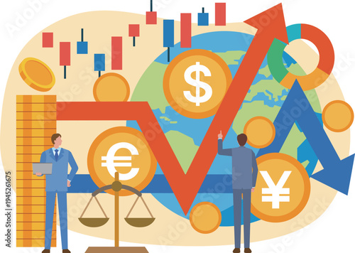 為替取引のイメージイラスト