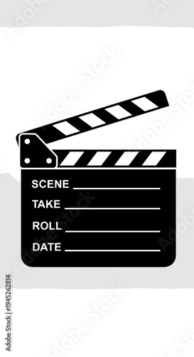 Clapper board for film production.